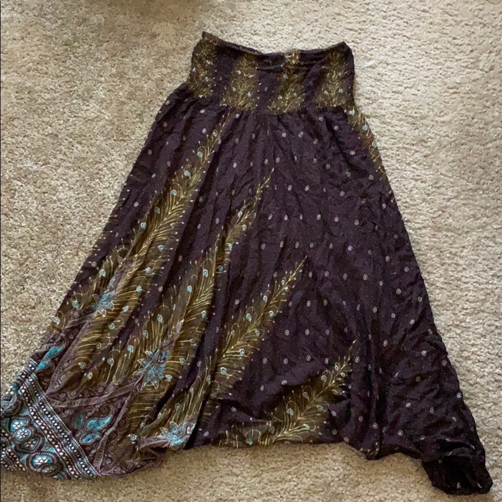 Peacock Feather Harem Pants